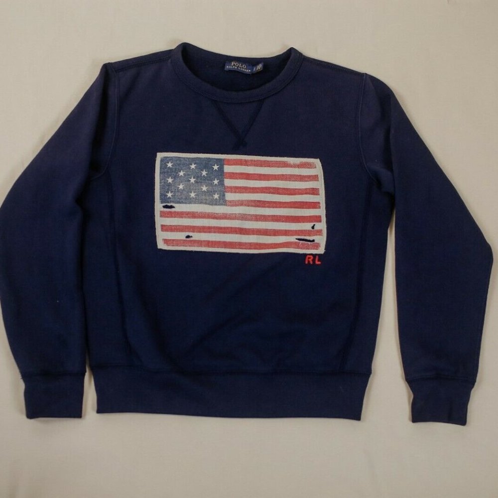 POLO RALPH LAUREN WOMEN'S Distressed  American Fla